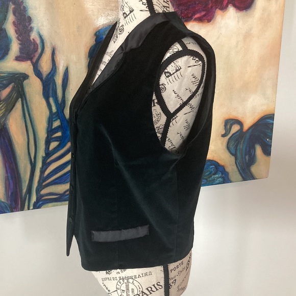 🔥 Suttles & Seawinds Vintage '93 Equestrian Jazz Black Velvet Vest Large 🔥 - Picture 4 of 15